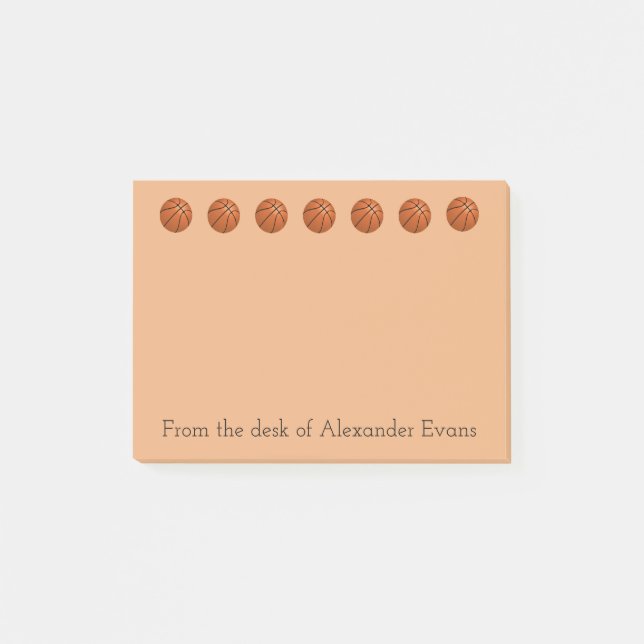 Notas Post-it® Frontera del baloncesto O (Anverso)