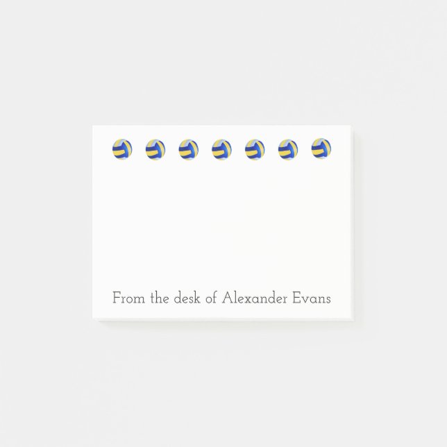 Notas Post-it® Frontera del voleibol (Anverso)