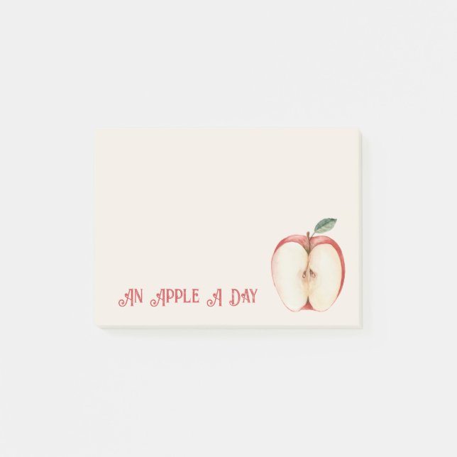 Notas Post-it® Fruta de hoja verde de manzana (Anverso)