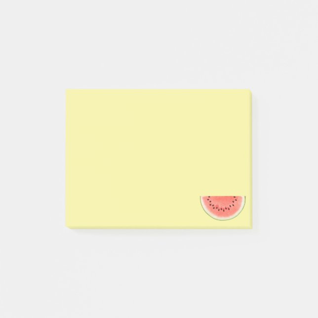 Notas Post-it® Fruta de la sandía tropical en amarillo (Anverso)