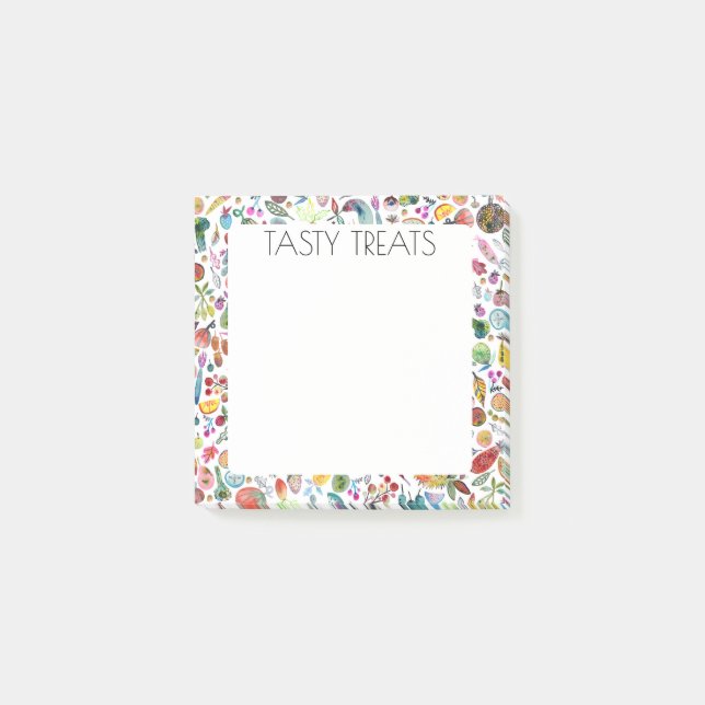 Notas Post-it® Frutas y verduras PERSONALIZADO de alimentos Ilust (Anverso)