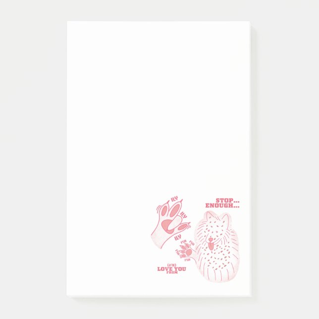 Notas Post-it® FSH - Detente suficiente J/K te quiere - Diseño AS (Anverso)