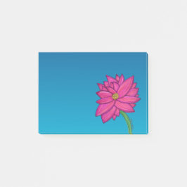 Notas Post-it® Fuchsia Pink Flower Wide Post-It Notes