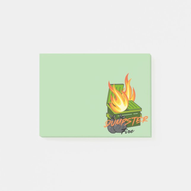 Notas Post-it® Fuego de basureros (Anverso)