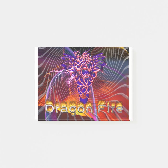Notas Post-it® Fuego de Dragón (Anverso)