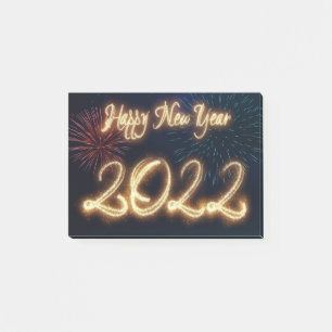 Notas Post-it® Fuegos artificiales de Año Nuevo 2022