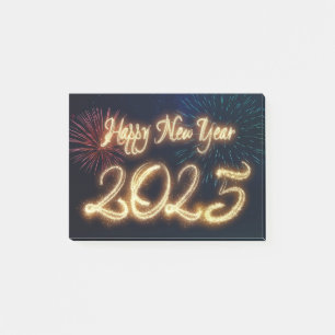 Notas Post-it® Fuegos artificiales desgarradores Feliz Año Nuevo 