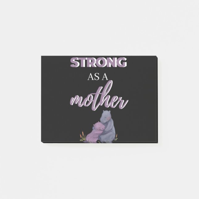 Notas Post-it® Fuerte Como Una Madre (Anverso)