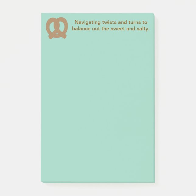 Notas Post-it® Fun and Fancy Pretzel (Anverso)
