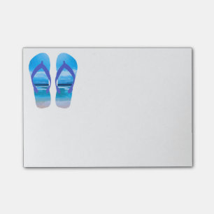 Notas Post-it® Fun Flip Flops Summer Beach Art para vacaciones