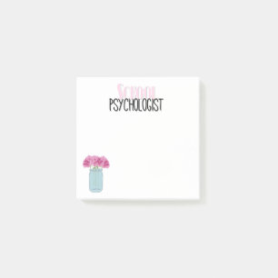 Notas Post-it® Fun Floral School Psicóloga escribe en Post-it