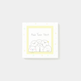 Notas Post-it® Fun Ghost Family Personalizado Girly Yellow Design
