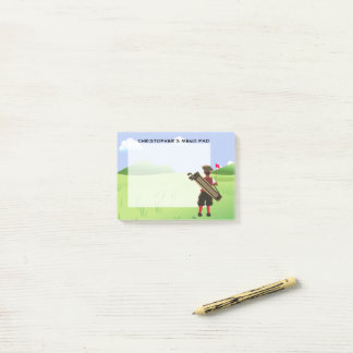 Notas Post-it® Fun golf personalizado en campo de golf