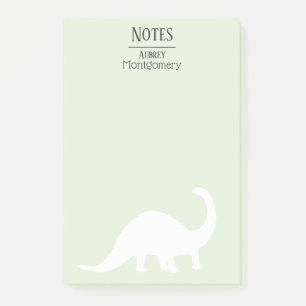 Notas Post-it® Fun White Brontosaurus Silhouette   Personalizado