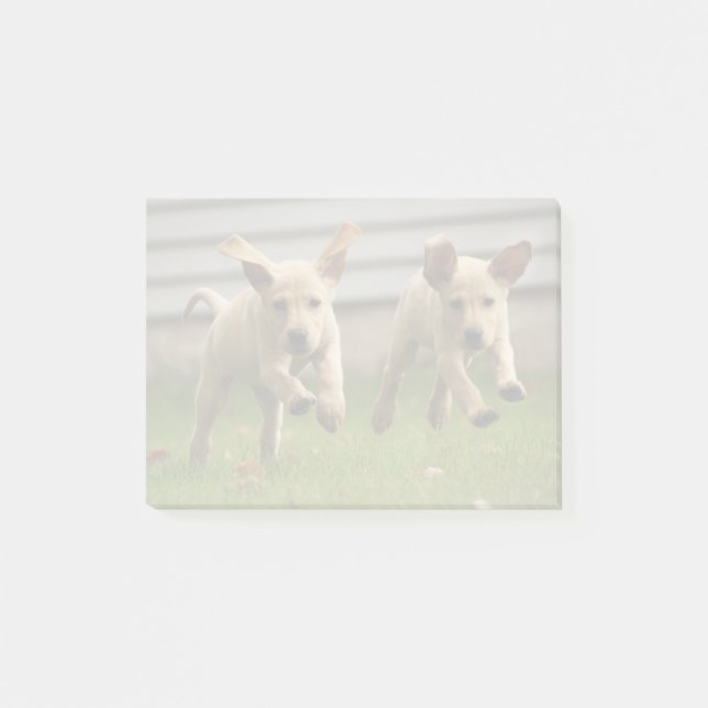Notas Post-it® Funcionamiento amarillo de los perritos de (Anverso)