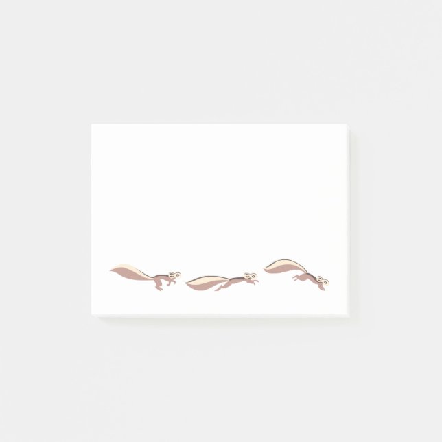 Notas Post-it® Funcionamiento y salto lindos de la ardilla (Anverso)