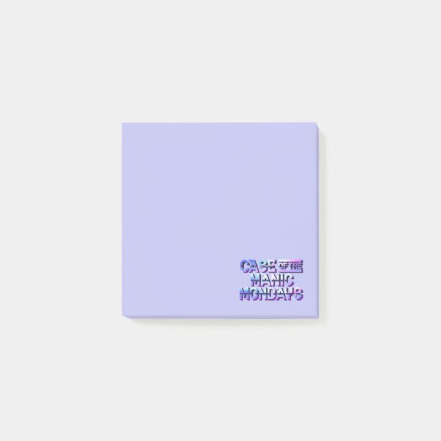 Notas Post-it® Funda de Manic Mondays Post It Notes / Purple (Anverso)