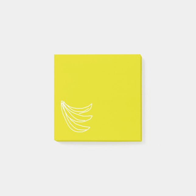 Notas Post-it® Funky amarillo feliz banana (Anverso)