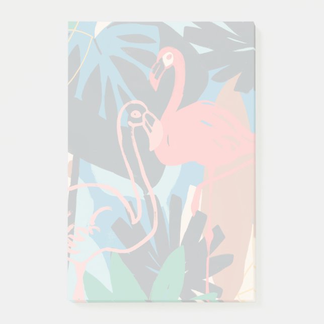 Notas Post-it® Funky Flamingo (Anverso)