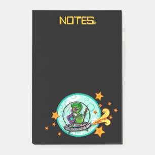 NOTAS POST-IT® FUNNY ALIEN BLACK GRÁFICO POST-IT VERTICAL NOTEPAD