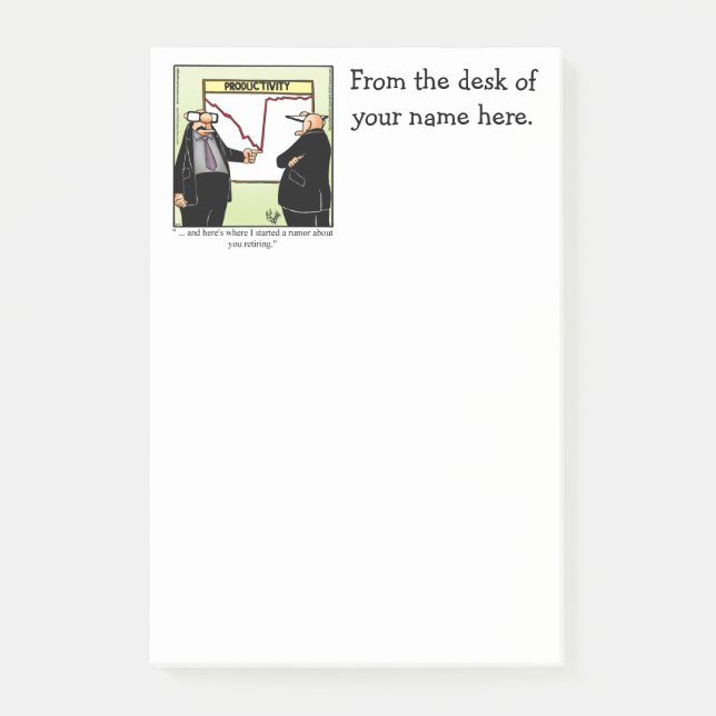 Notas Post-it® Funny Business Humor Personalizable Post It Notes (Anverso)