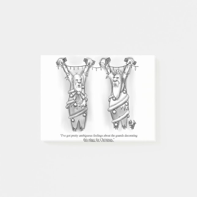 Notas Post-it® Funny Christmas Decoration Cartoon Humor (Anverso)