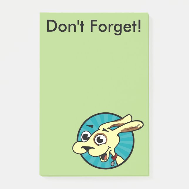 NOTAS POST-IT® FUNNY CUTE DOG POST-IT NOTEPAD (Anverso)
