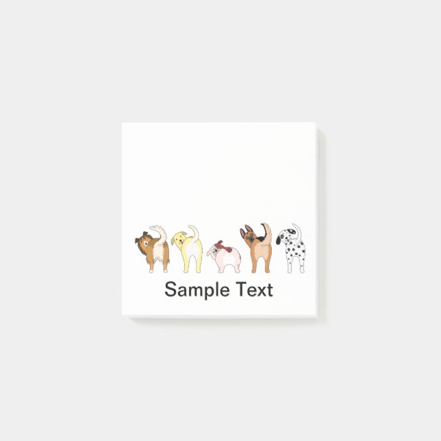 Notas Post-it® funny dogs design post it (Anverso)