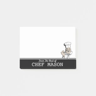 Notas Post-it® Funny Fat Chef Personalizado