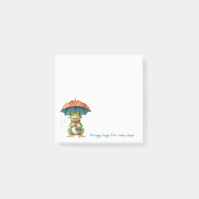 Notas Post-it® Funny Frog Notes – Rainy Day Joy (Anverso)