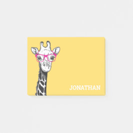Notas Post-it® Funny Geek Giraffe Yellow