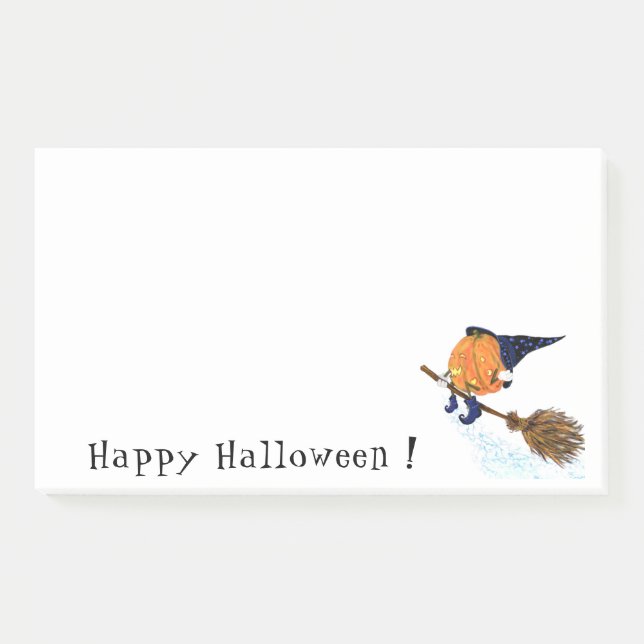 Notas Post-it® Funny Halloween Post-it® Notes Witch Pumpkin (Anverso)