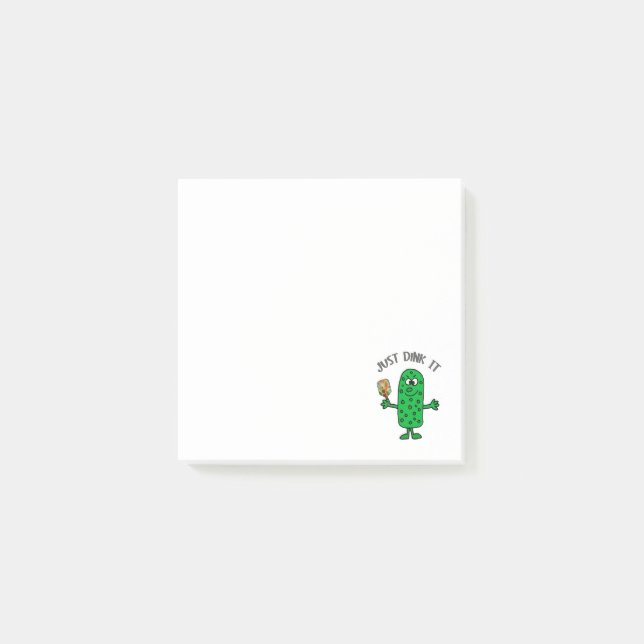Notas Post-it® Funny Just Dink it Pickle Playing Pickleball (Anverso)