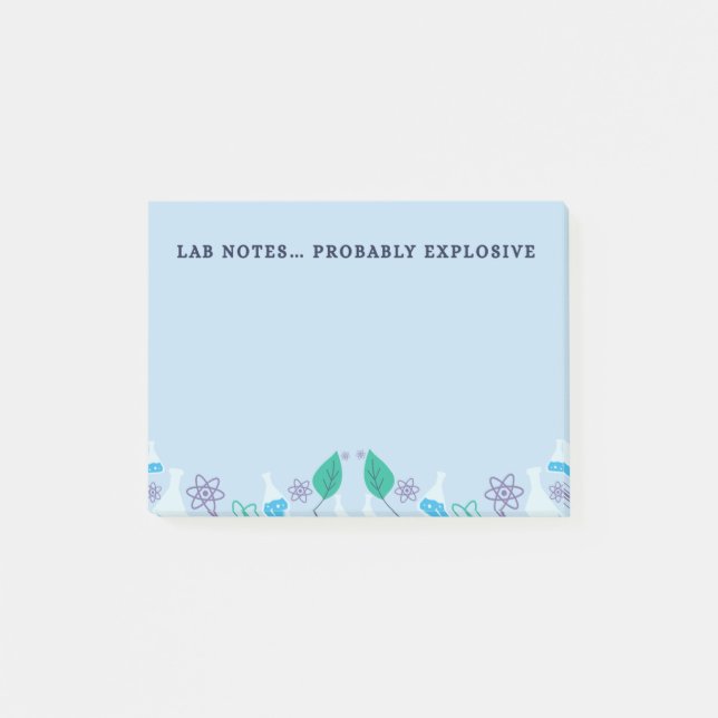 Notas Post-it® Funny Lab Notes Chemistry (Anverso)