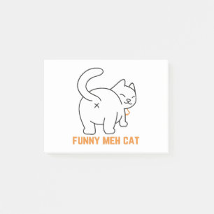 Notas Post-it® Funny Meh Cat