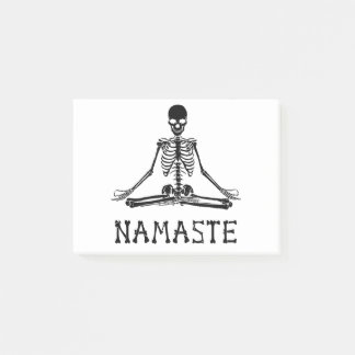 Notas Post-it® Funny Namaste Skeleton Yoga Skull Halloween Tee