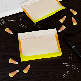 Notas Post-it® Funny Personalizado de Halloween Naranja amarillo 