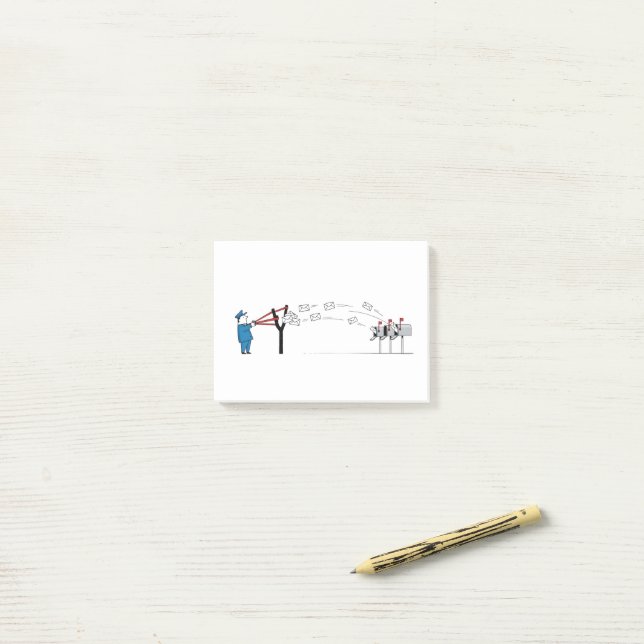 Notas Post-it® Funny Personalizado de Postman - Entrega de correo (Escritorio)