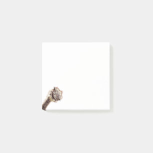 Notas Post-it® Funny Post it Notes with Happy Playful Ostrich