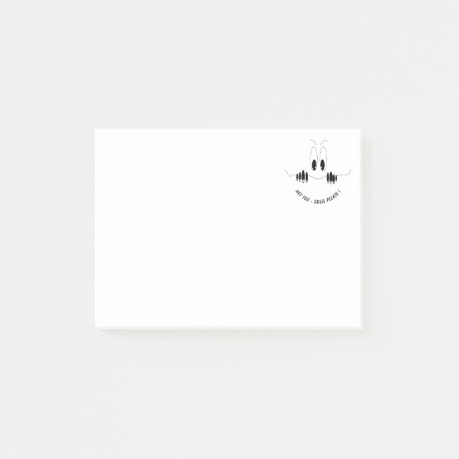 Notas Post-it® Funny Post it Notes with Playful Eyes - Sonrisa (Anverso)