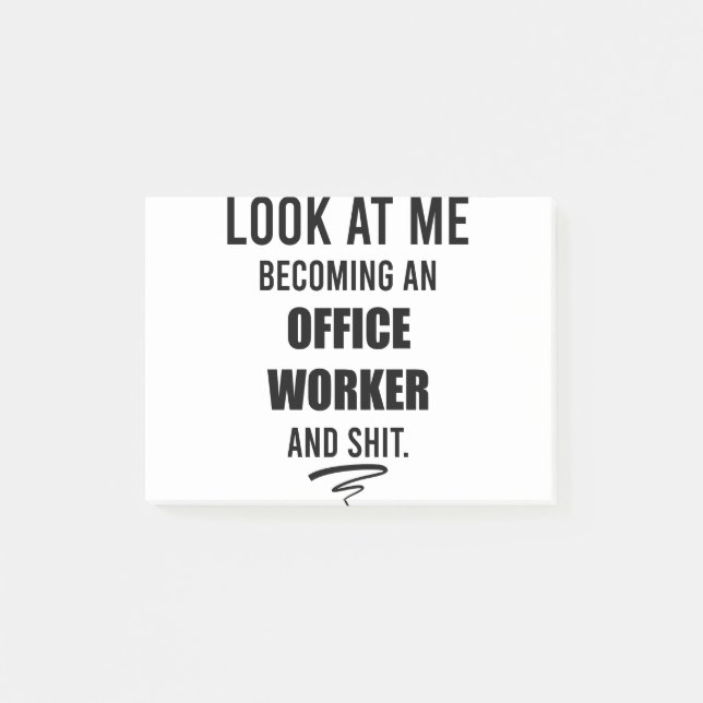 Notas Post-it® Funny Post Office Worker T-Shirt Office Fiesta (Anverso)