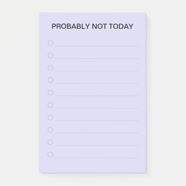 Notas Post-it® Funny Purple List Maker (Anverso)