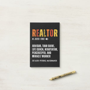 Notas Post-it® Funny Real Estate Broker Realtor