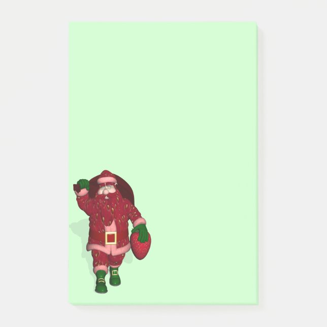 Notas Post-it® Funny Santa Claus Strawberry Farmer (Anverso)