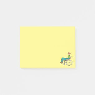 Notas Post-it® Funny Speedy Whechair User
