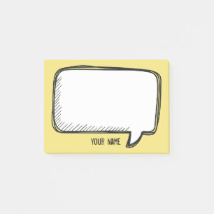 Notas Post-it® Funny White Talk Bubble Nombre personalizado amari