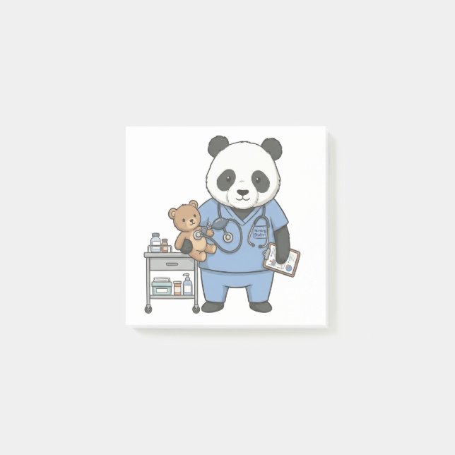 Notas Post-it® Future RN Panda: Adorable Medical Student  (Anverso)