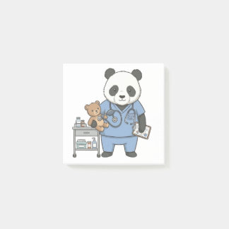 Notas Post-it® Futuro Panda Enfermero: Adorable Estudiante de Med