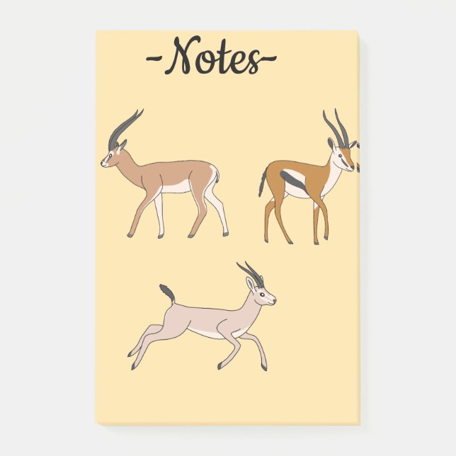 Notas Post-it® Gacelas (Anverso)