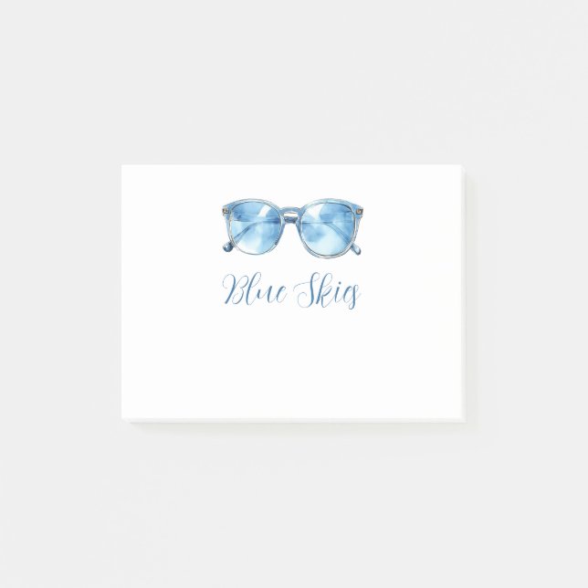 Notas Post-it® Gafas de sol Blue Skies (Anverso)